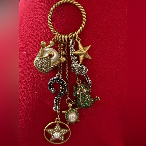 Marc Jacobs Gold and Green Charm Brooch